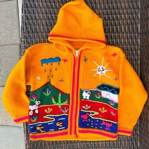 Beautiful Dark Yellow Ecuadorian Sweater For Kids!